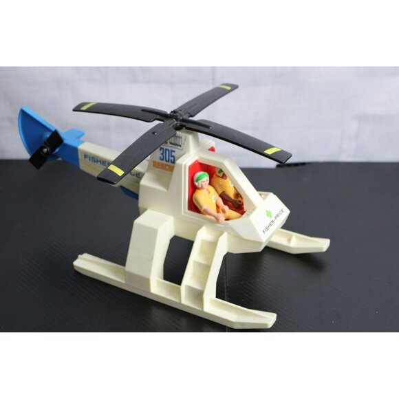 Vintage Fisher Price Rescue Helicopter 305 - Picture 3 of 9